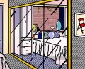 interior con armario con espejo 1991 Roy Lichtenstein